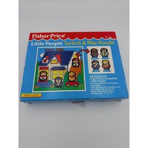 Fisher Price Little People Switch & Play Puzzle 24 Pieces 1150-4 Vintage 1980s